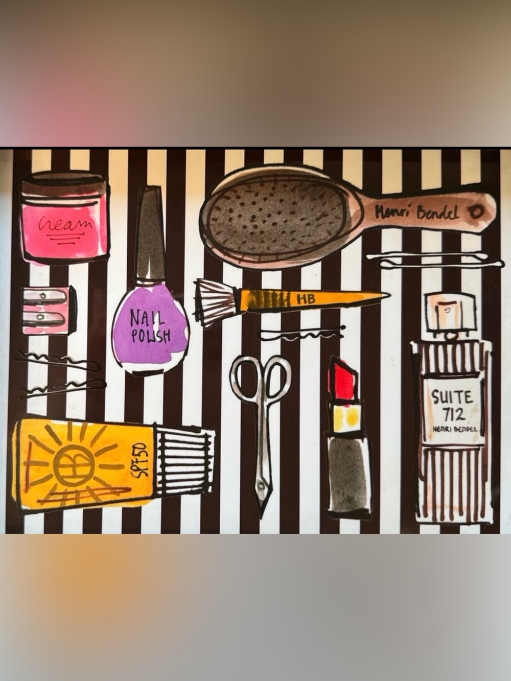 Henri Bendel Illustrated Lacquer Beauty Trinket Tray Catch-All NWT - Picture 3 of 4